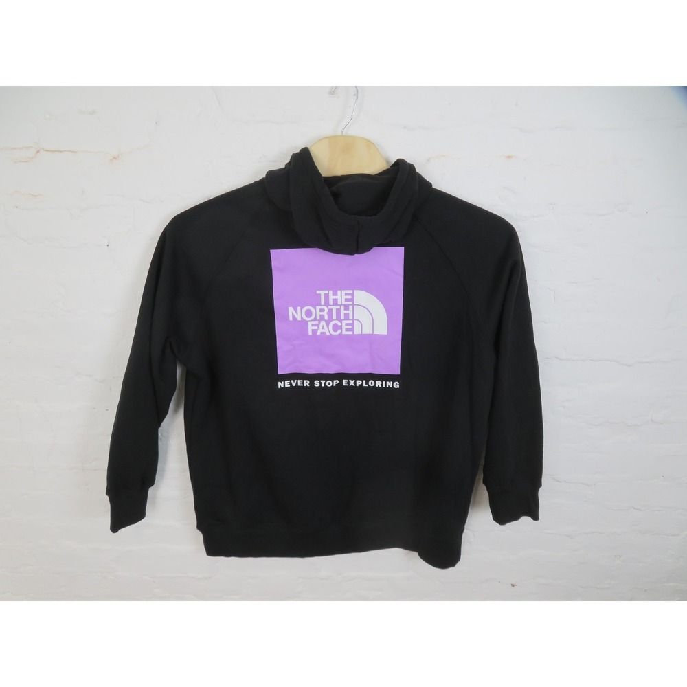 The North Face Hoodie Womens XXL Black Pullover Box NSE Sweatshirt Graphic